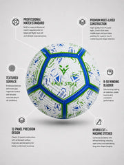 Eagle Strike Blue Green Football - Tough-N-Ready Lasts 12 Months vs Ordinary 2-Ply Soccer Balls