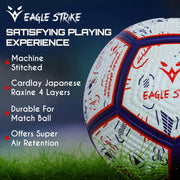 Eagle Strike Professional Match Football Size 5 - Inside Goal Net at Night
