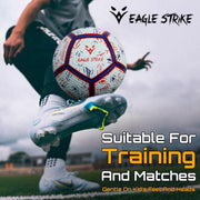 Eagle Strike Match Football White Red Blue - 12 Panel Precision Design Hybrid Machine Stitched