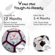 Eagle Strike Soccer Ball in Action - Goalkeeper Save During Competitive Match
