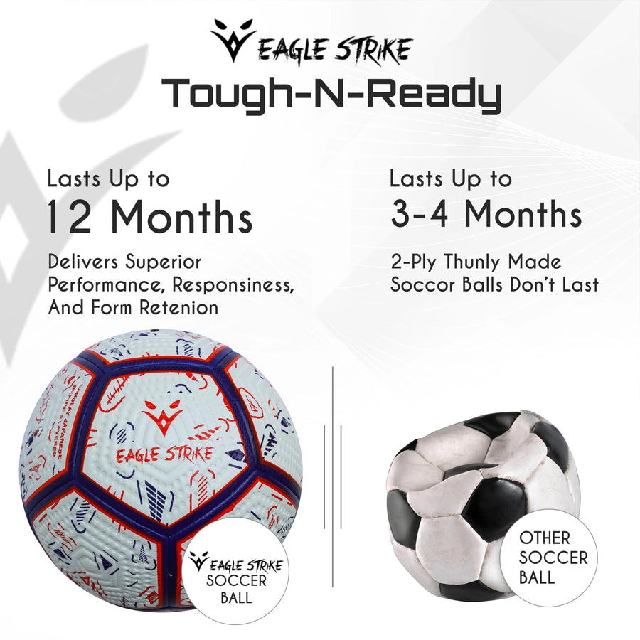 Eagle Strike Soccer Ball in Action - Goalkeeper Save During Competitive Match
