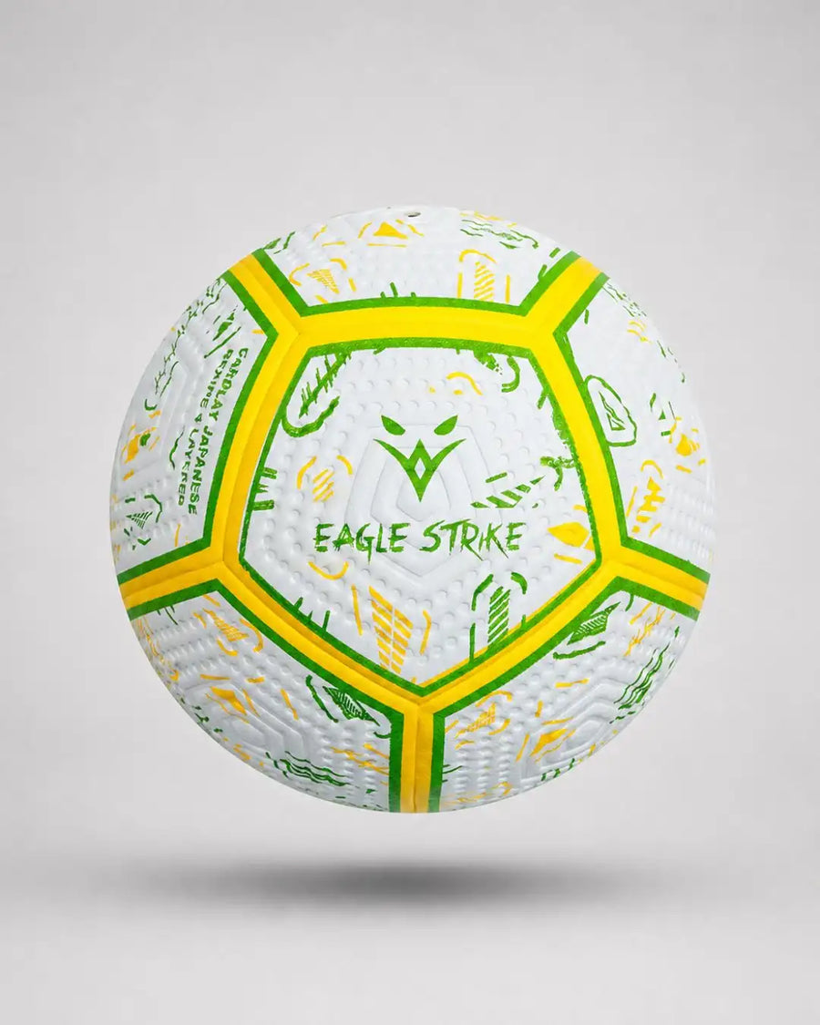 Eagle Strike Yellow Green Soccer Ball - Professional Match Standard 12-Panel Embossed Surface B-50 Bladder