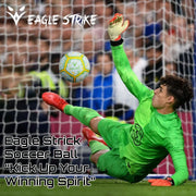 Eagle Strike Yellow Green Football - Tough-N-Ready Lasts 12 Months vs Ordinary 2-Ply Soccer Balls