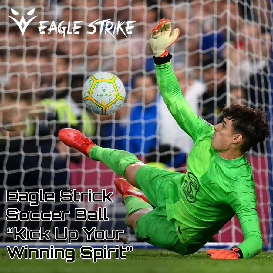 Eagle Strike Yellow Green Football - Tough-N-Ready Lasts 12 Months vs Ordinary 2-Ply Soccer Balls