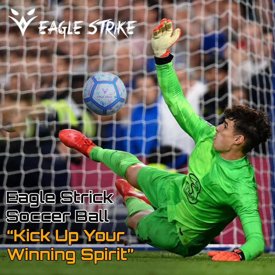 Eagle Strike Blue Purple Professional Match Football Size 5 - B-50 Bladder Hybrid Machine Stitched