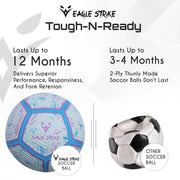 Eagle Strike Match Football Blue Purple - Premium PU Embossed Surface 12 Panel Design UAE