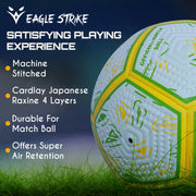 Eagle Strike Match Football Purple Yellow - Lightweight Easy to Kick Kid Friendly Indoor Outdoor Ideal Gift