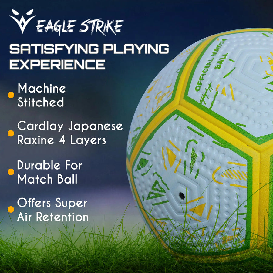Eagle Strike Match Football Purple Yellow - Lightweight Easy to Kick Kid Friendly Indoor Outdoor Ideal Gift