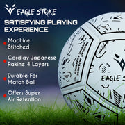 Eagle Strike White Match Ball Tough-N-Ready - Lasts 12 Months vs Ordinary 2-Ply Soccer Balls