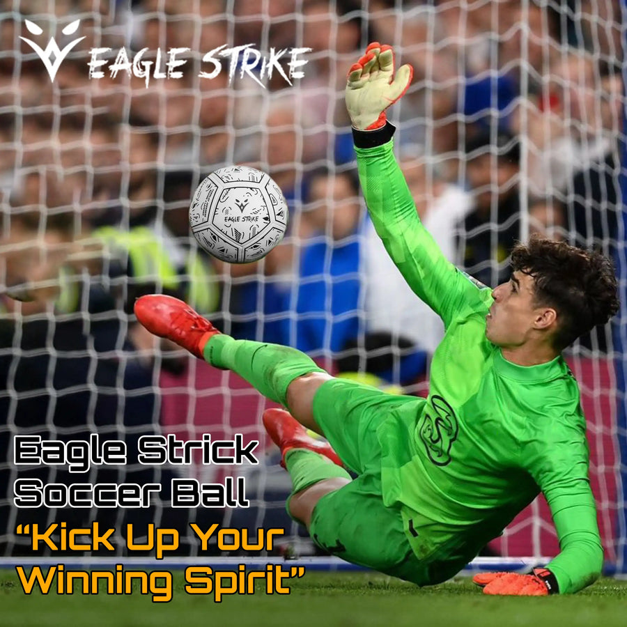 Eagle Strike Match Football White Size 5 - Professional Match Standard 12-Panel Precision Design Embossed Texture
