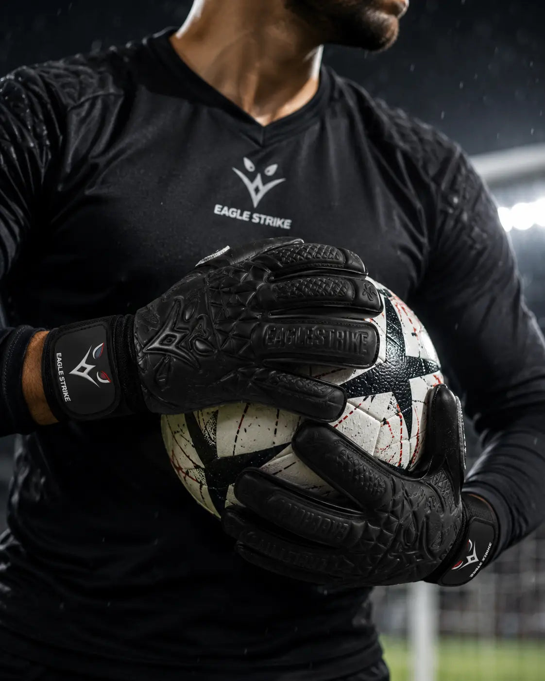 Goalkeeper Gloves – Finger Protection - Black