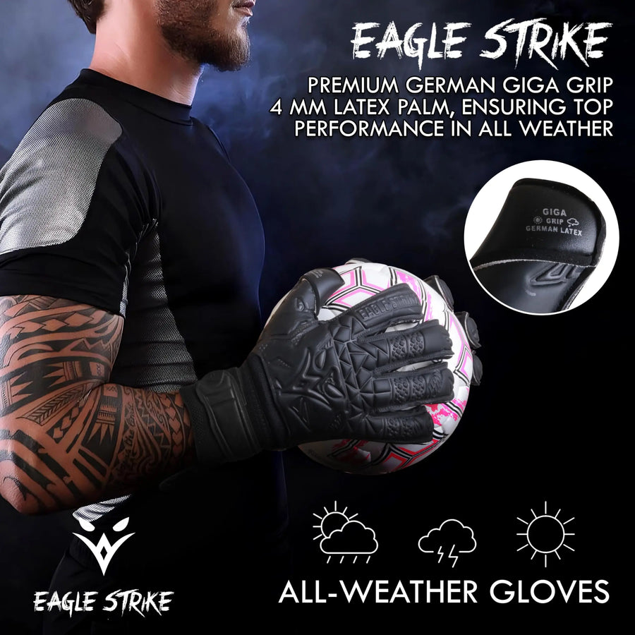 Eagle Strike Goalkeeper Gloves – lifestyle athlete holding football