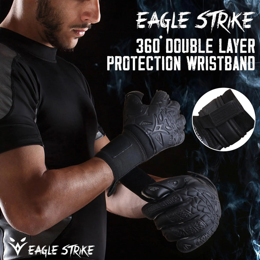 Eagle Strike Goalkeeper Gloves – wrist strap detail close-up