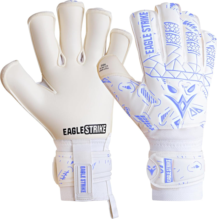 Soccer Goalkeeper Gloves Giga Grip V1.0 Fingers protection All Black