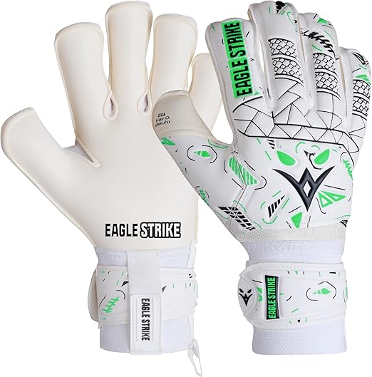 Soccer Goalkeeper Gloves Giga Grip V1.0 Fingers protection All Black