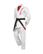 Eagle Strike Premium BJJ Gi – Jiu Jitsu Gi Soft Lightweight Martial Arts Uniform 100% Cotton – Kids & Adults – White