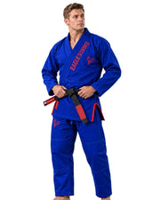 Eagle Strike Premium BJJ Gi – Jiu Jitsu Gi Soft Lightweight Martial Arts Uniform 100% Cotton – Kids & Adults – Blue