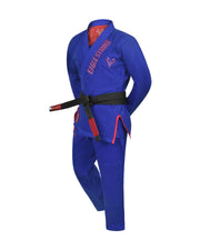 Eagle Strike Premium BJJ Gi – Jiu Jitsu Gi Soft Lightweight Martial Arts Uniform 100% Cotton – Kids & Adults – Blue