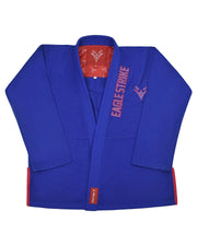 Eagle Strike Premium BJJ Gi – Jiu Jitsu Gi Soft Lightweight Martial Arts Uniform 100% Cotton – Kids & Adults – Blue