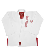 Eagle Strike Premium BJJ Gi – Jiu Jitsu Gi Soft Lightweight Martial Arts Uniform 100% Cotton – Kids & Adults – White