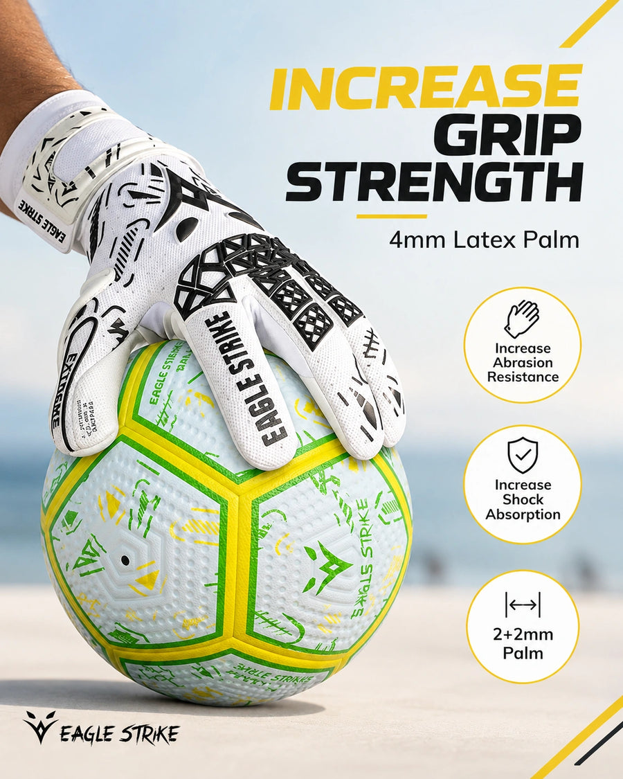 Soccer Goalie Gloves - Extreme Grip German Sticky Latex & Built-in Finger Spines Pro-Level Gloves
