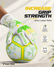 Soccer Goalie Gloves - Extreme Grip German Sticky Latex & Built-in Finger Spines Pro-Level Gloves