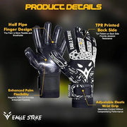 Soccer Goalie Gloves - Extreme Grip German Sticky Latex & Built-in Finger Spines Pro-Level Gloves