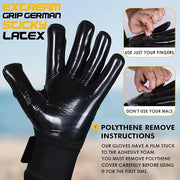 Soccer Goalie Gloves - Extreme Grip German Sticky Latex & Built-in Finger Spines Pro-Level Gloves