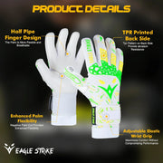 Soccer Goalie Gloves - Extreme Grip German Sticky Latex & Built-in Finger Spines Pro-Level Gloves