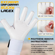 Soccer Goalie Gloves - Extreme Grip German Sticky Latex & Built-in Finger Spines Pro-Level Gloves