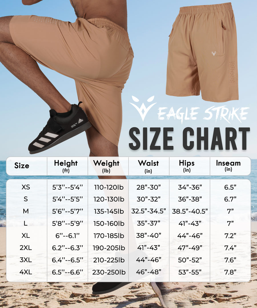 Eagle Strike Casual Athletic Shorts Light Brown