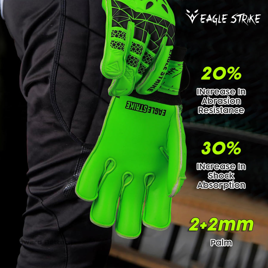 Eagle Strike Pro Goalkeeper Gloves - Neon Green