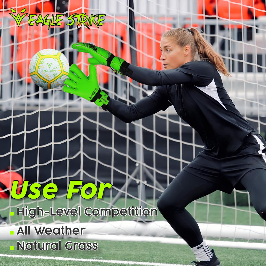 Eagle Strike Pro Goalkeeper Gloves - Neon Green