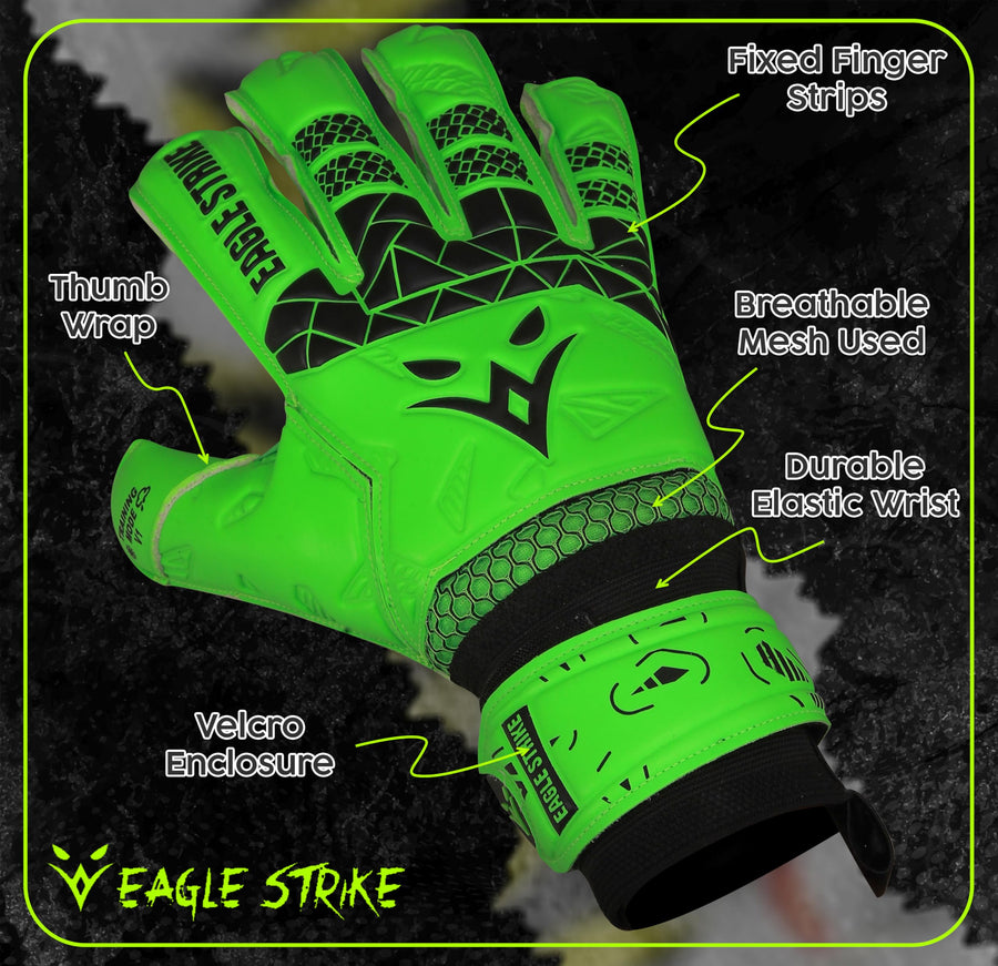 Eagle Strike Pro Goalkeeper Gloves - Neon Green