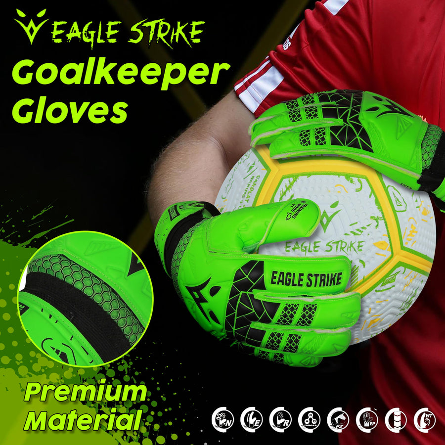 Eagle Strike Pro Goalkeeper Gloves - Neon Green