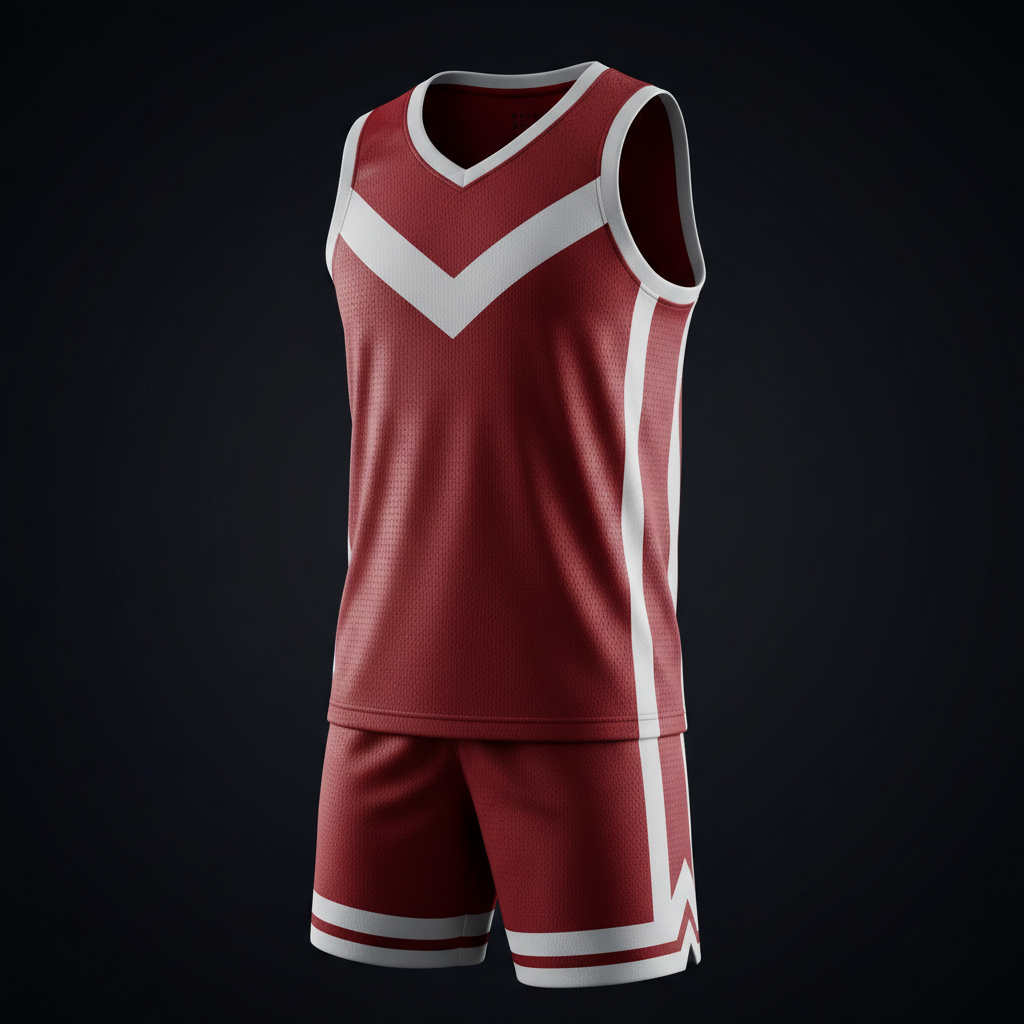Eagle Strike Basketball Kit Red White UAE